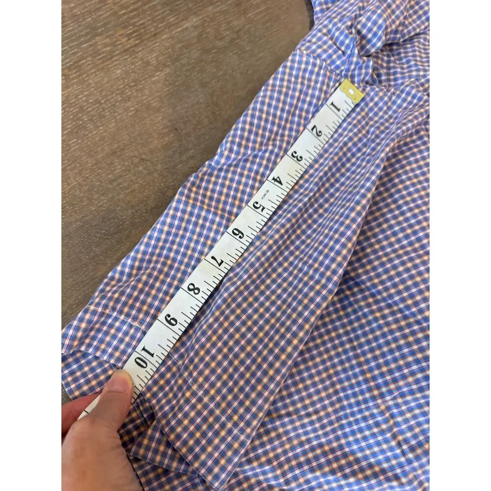 J. CREW Factory Check Chino  10.5 inch inseam Shorts Men 38 J Crew